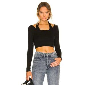 ALL THE WAYS Natalia Double Layer Top in Black